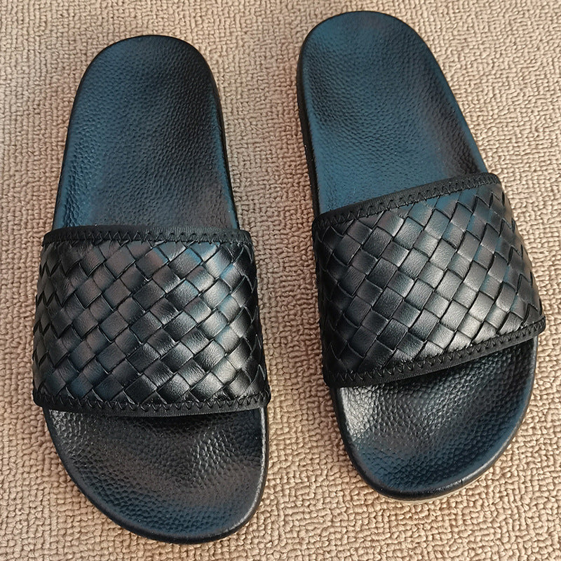 Fashionable leather flip flop PF01060207