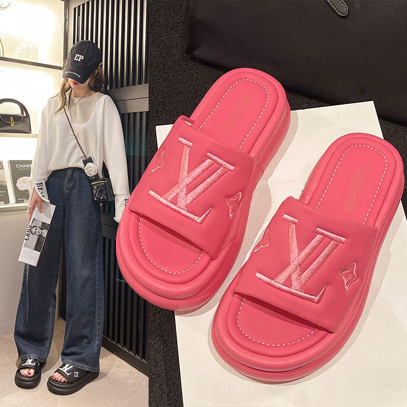 New letter outerwear thick sole sandal PD10050502