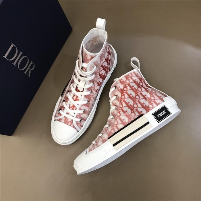 Fashionable High-top Canvas Shoes For Men Red Color