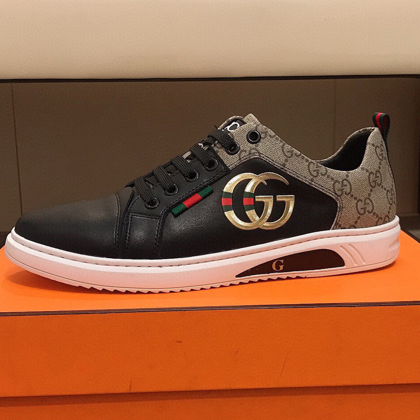 men's printed large LOGO casual shoes