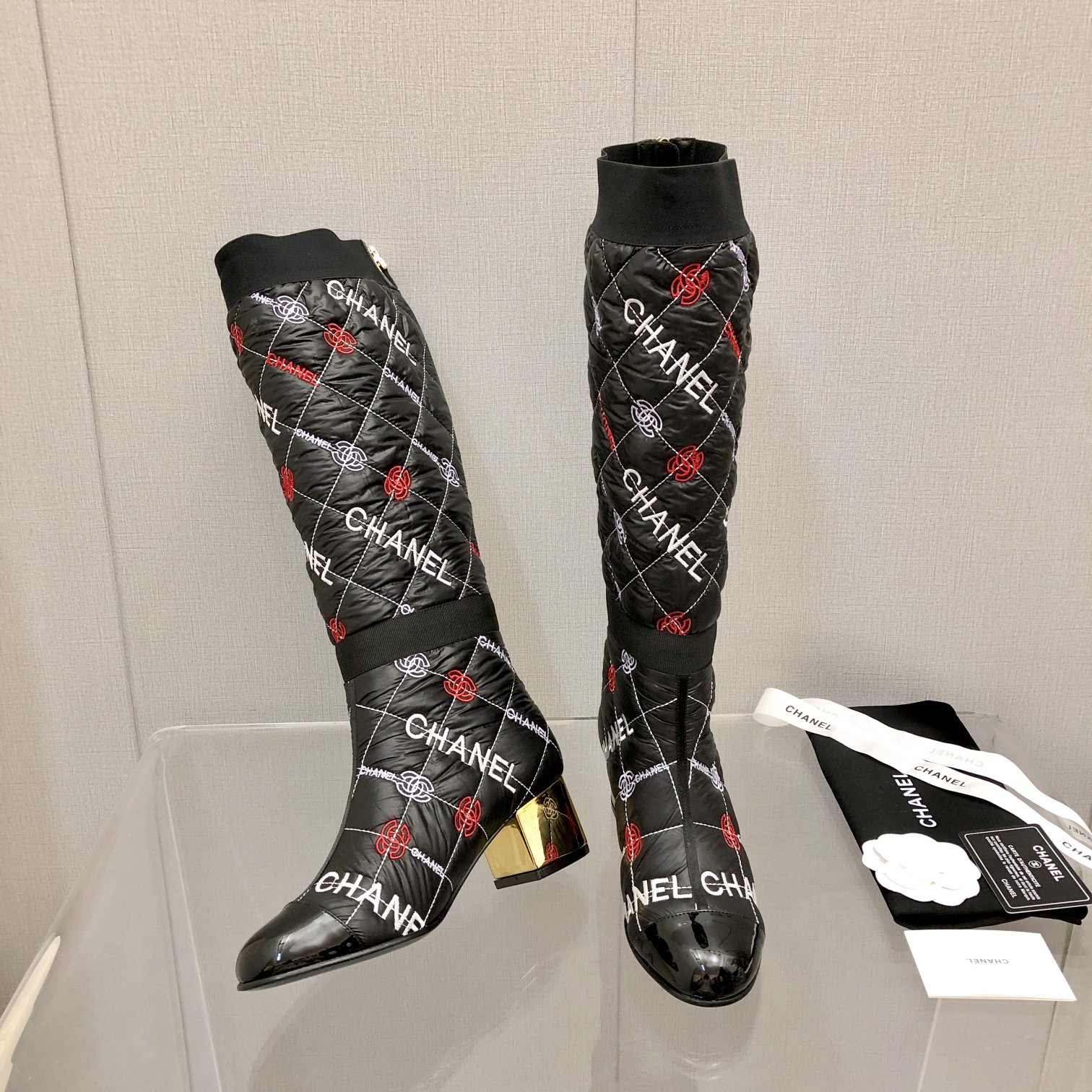 CN Ladies Leather Knee Boots XC0723082103