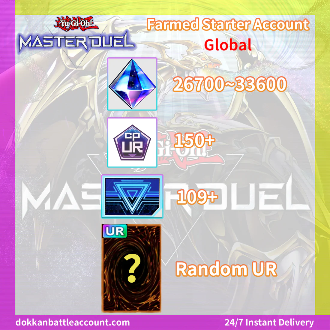 ( Global ) Yu-Gi-Oh! Master Duel Farmed Starter Account Yu Gi Oh
