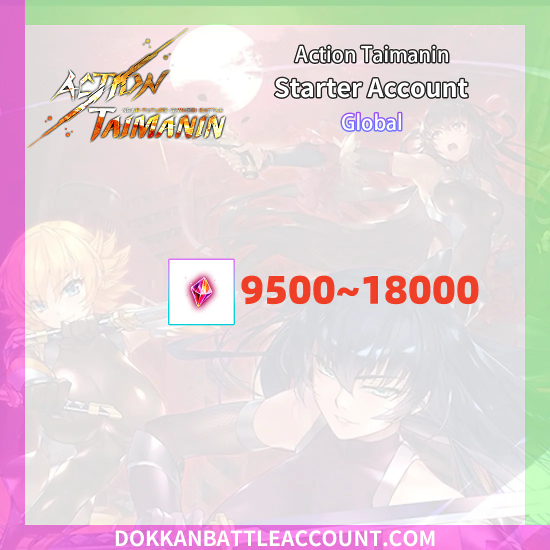 [Global] Action Taimanin Starter Account with 13,000~22,000 Gems