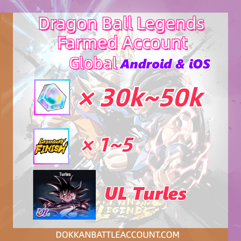 [ Global | Android | ios ] Dragon Ball Legends Farmed Account with 30k~45k Crystals with UL Turles