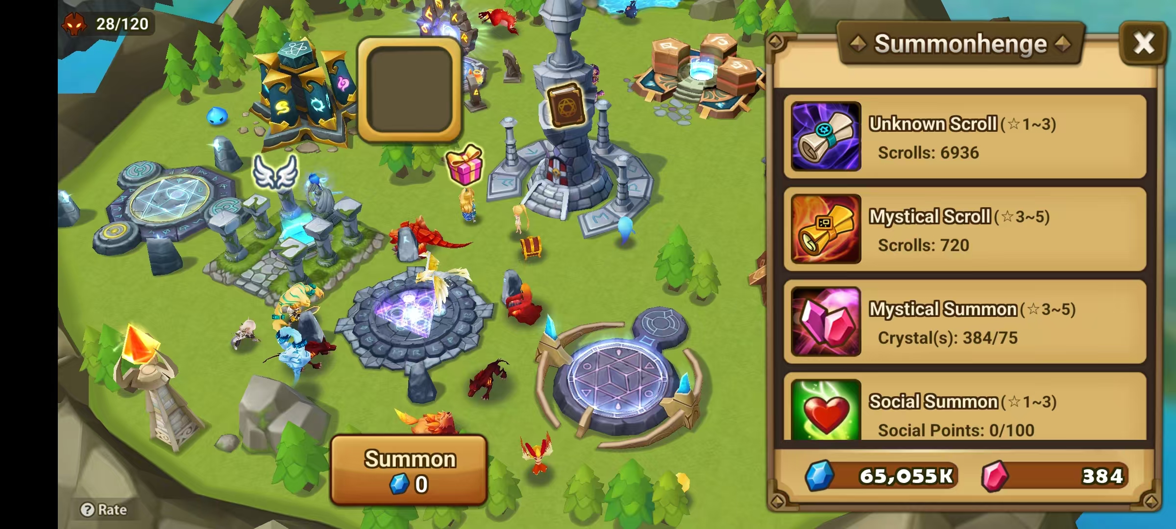 [Global] Summoners War Starter Reroll Account 680× Mystical Scrolls+ 44 Light-Dark Scrolls, 10-Year Special Scroll × 200