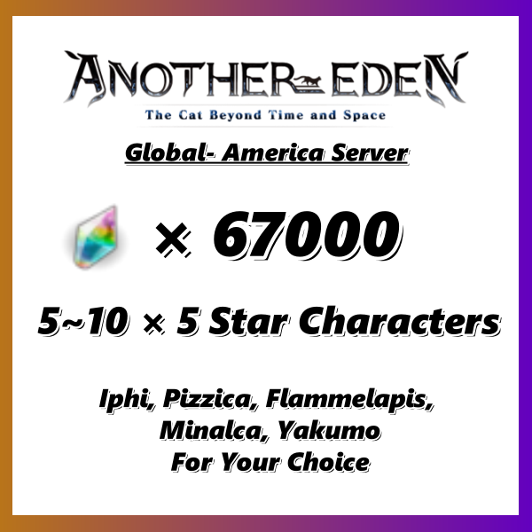 [ Global | NA ] Another Eden High Resource Reroll Accounts with 5 star Characters