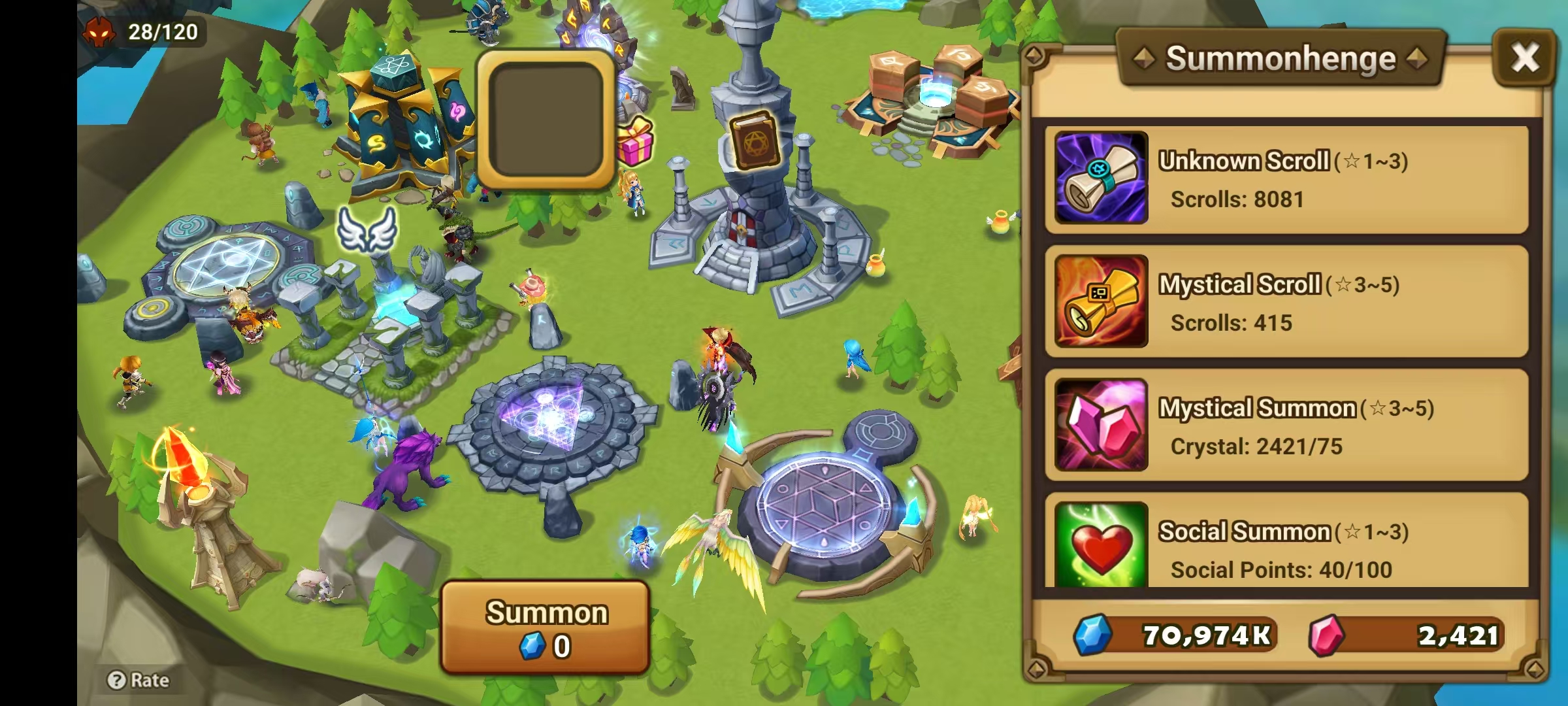 [Global] Summoners War Nephthys Dark Desert Queen Account with | Light&Darkness Scrolls *22 | No Email