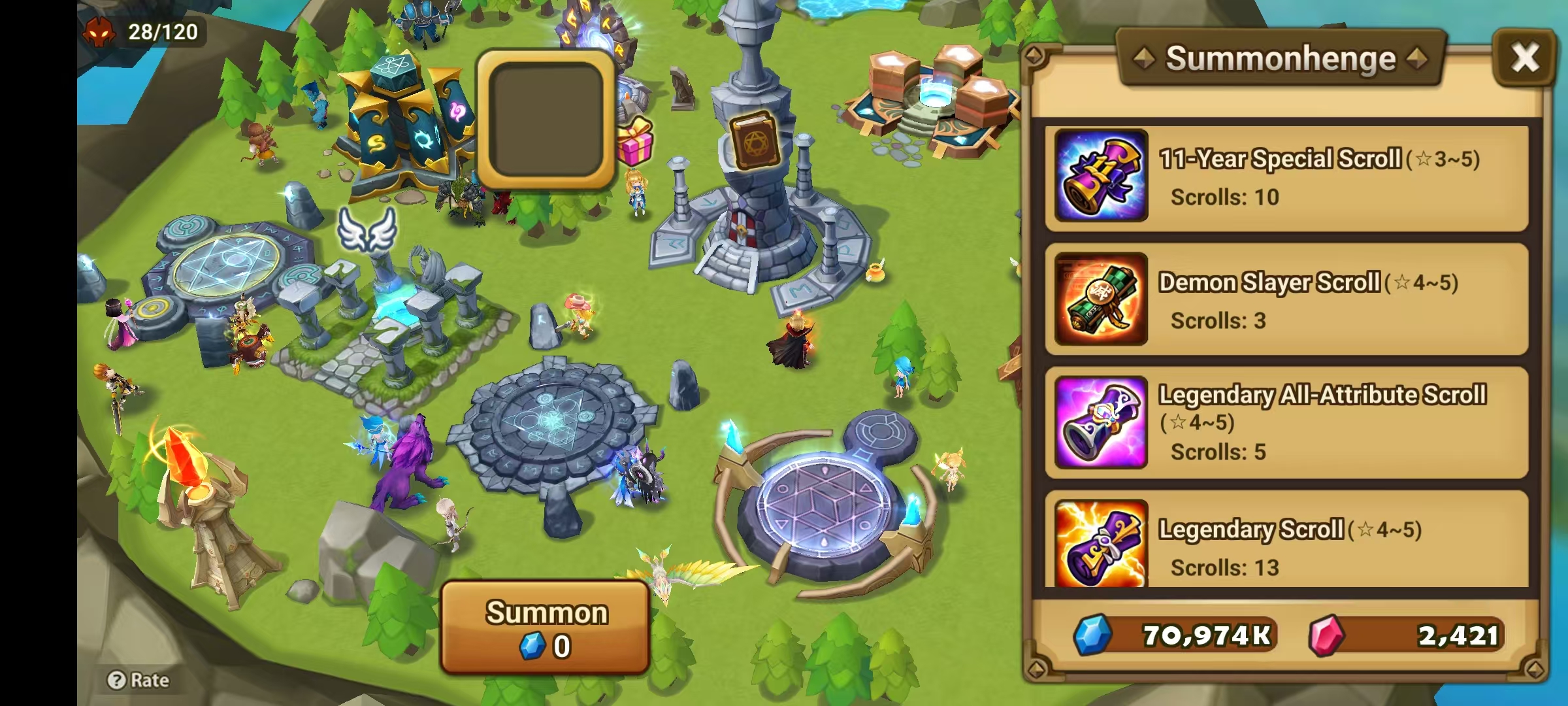 [Global] Summoners War Nephthys Dark Desert Queen Account with | Light&Darkness Scrolls *22 | No Email