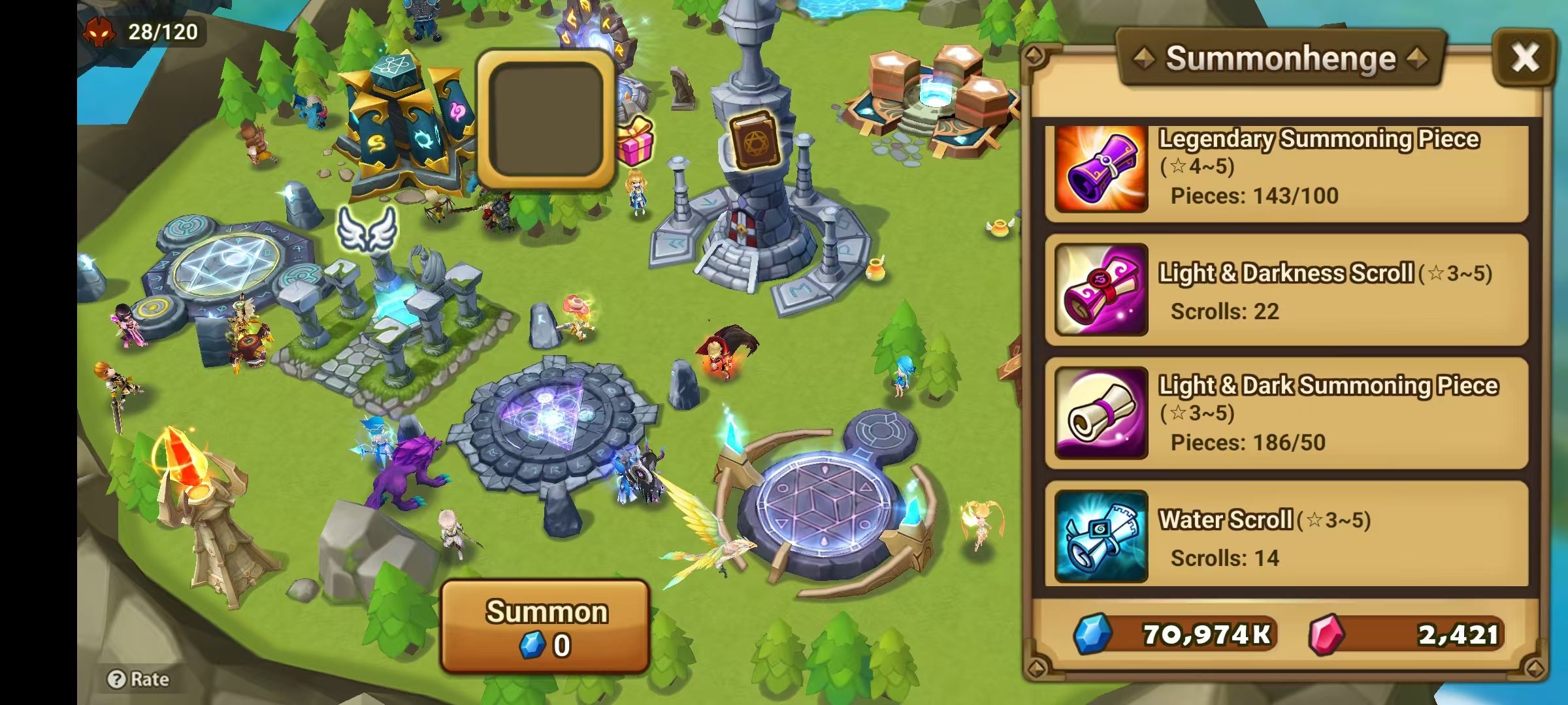 [Global] Summoners War Nephthys Dark Desert Queen Account with | Light&Darkness Scrolls *22 | No Email