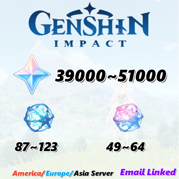 [America |Europe |Asia] Genshin Impact Farmed Primogems Reroll Account
