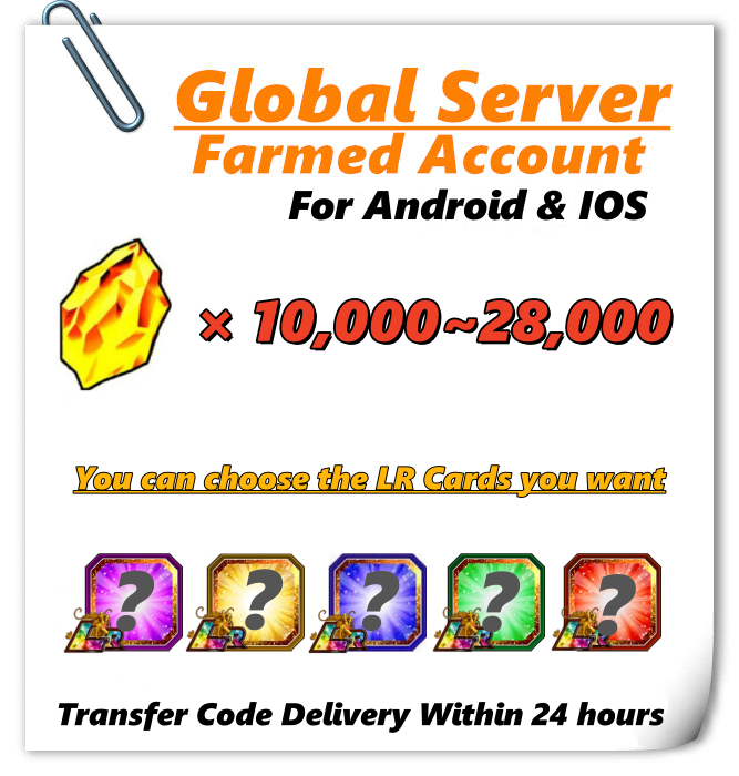 [Global] Dokkan Battle Farmed Account 10000+ DS With Custom LR Cards For Android and IOS