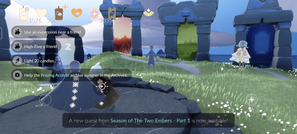 Sky: Children Of the Light cotl Reroll Account for Starters 🕯️ 1000 ❤️ Heart 300 Ascended Candles 2000