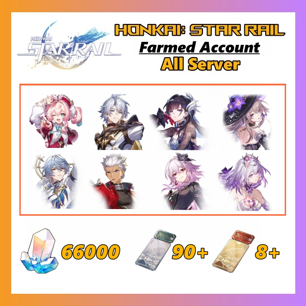 [America|Europe] Honkai: Star Rail Banner 5 Star Farmed Accounts with Jades