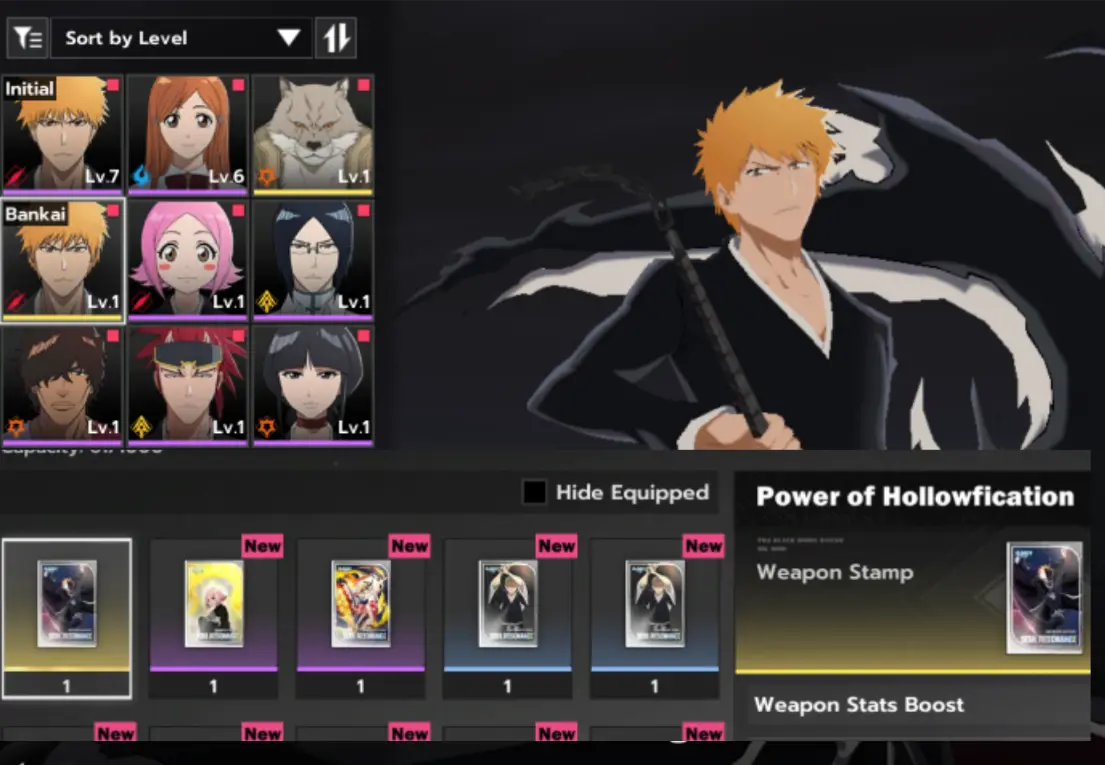 NA Server| BLEACH: Soul Resonance Account for Sale – Ichigo+Saji+Weapon