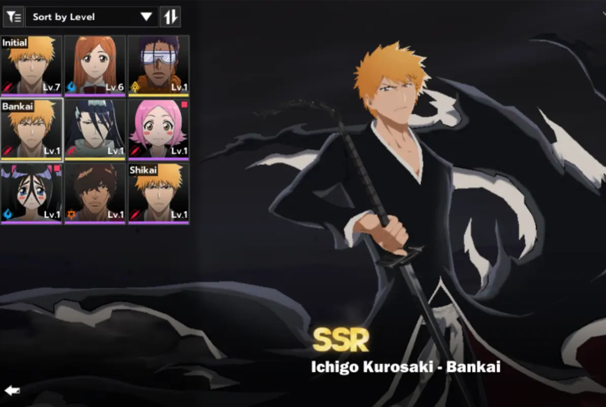 NA Server| BLEACH: Soul Resonance Account for Sale – Ichigo+Byakuya+Tosen