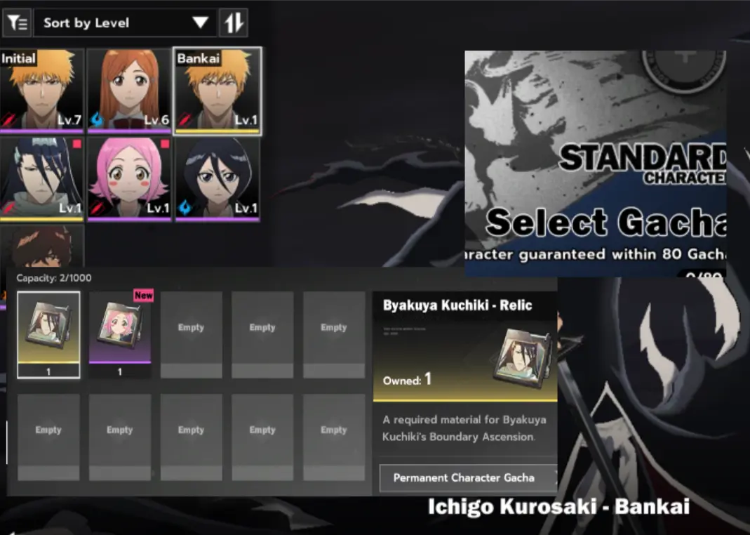 NA Server| BLEACH: Soul Resonance Account for Sale – Ichigo+Byakuya+Byakuya
