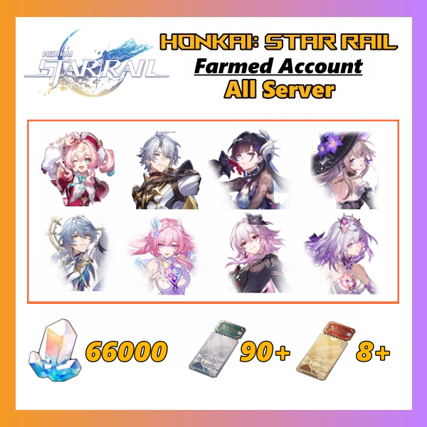 [America|Europe] Honkai: Star Rail Banner 5 Star Farmed Accounts with Jades