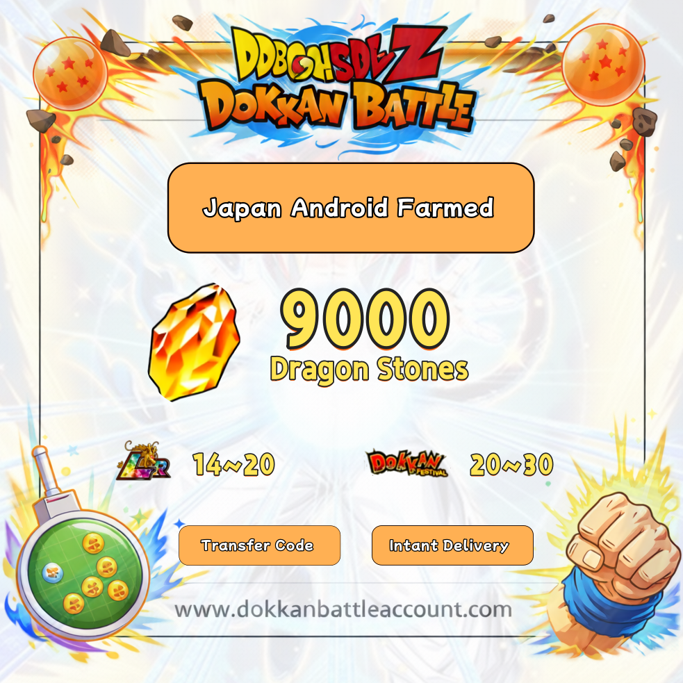 [Instant Delivery][Japan] Dokkan Battle Farmed Account 9000 DS +14 LR Android Only