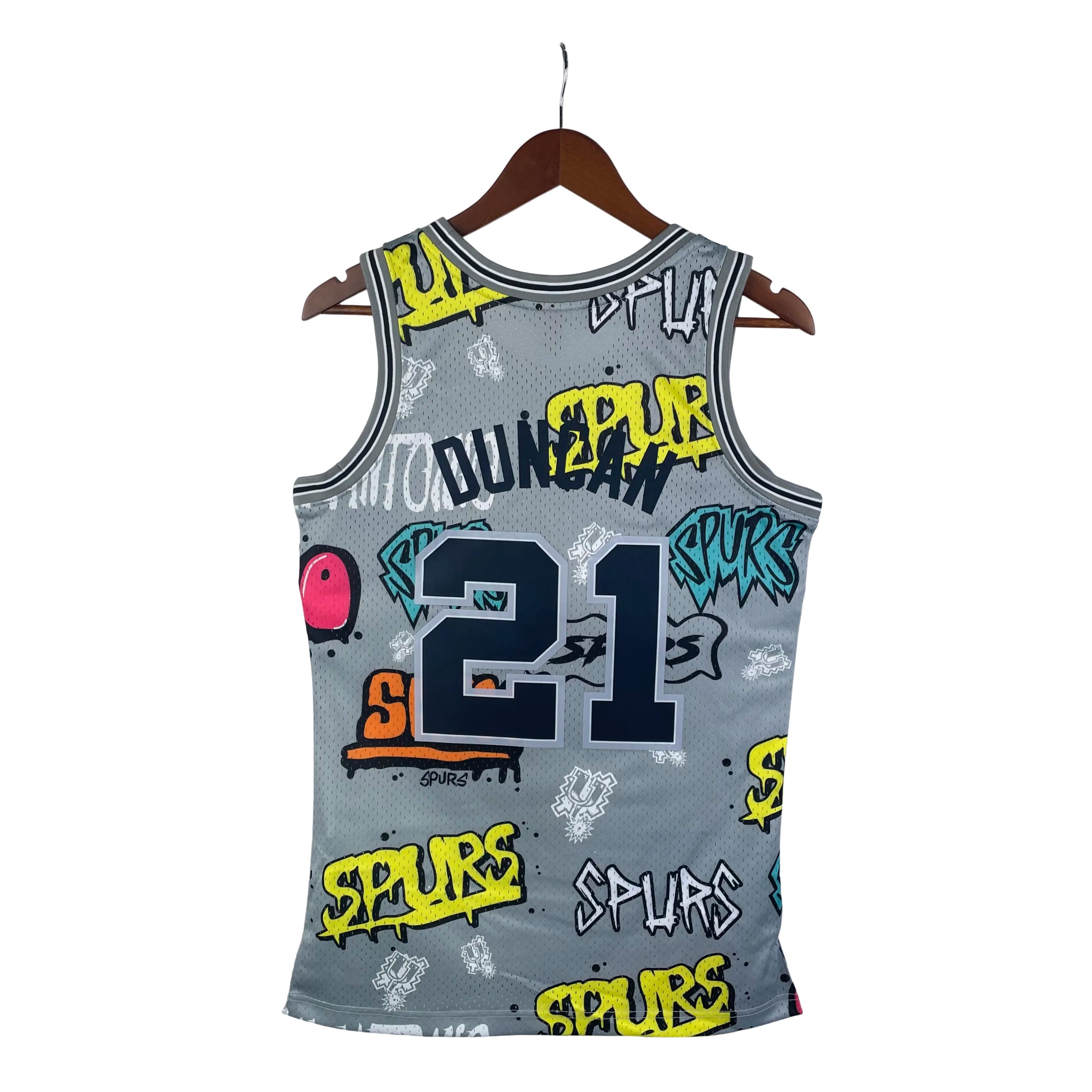 MN Heat Pressed Vintage : SW Spurs 98/99 Graffiti No.21 Duncan