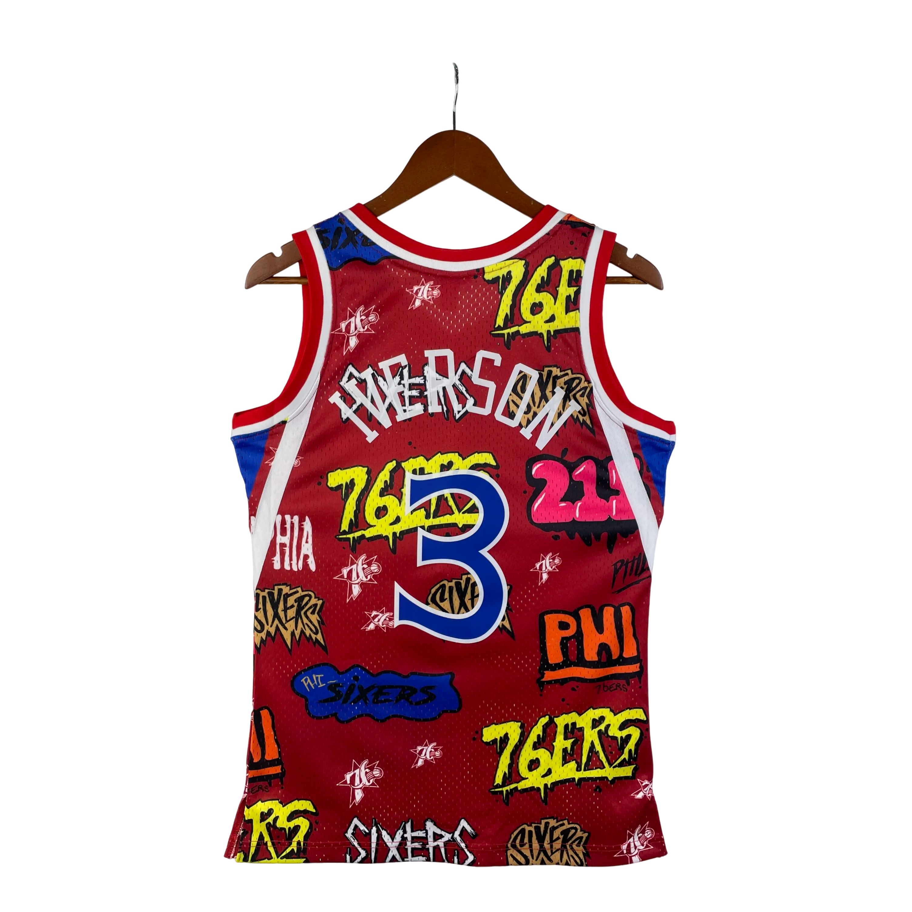 MN Heat Pressed Vintage : SW 76ers 96/97 Graffiti No.3 Everson