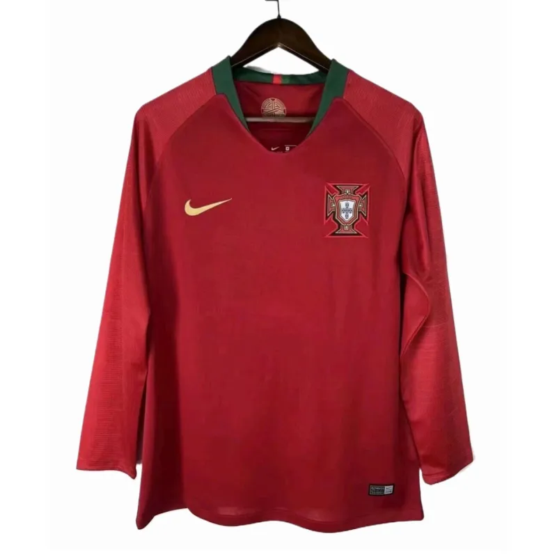 Retro Portugal 2018 Home Red Long Sleeves
