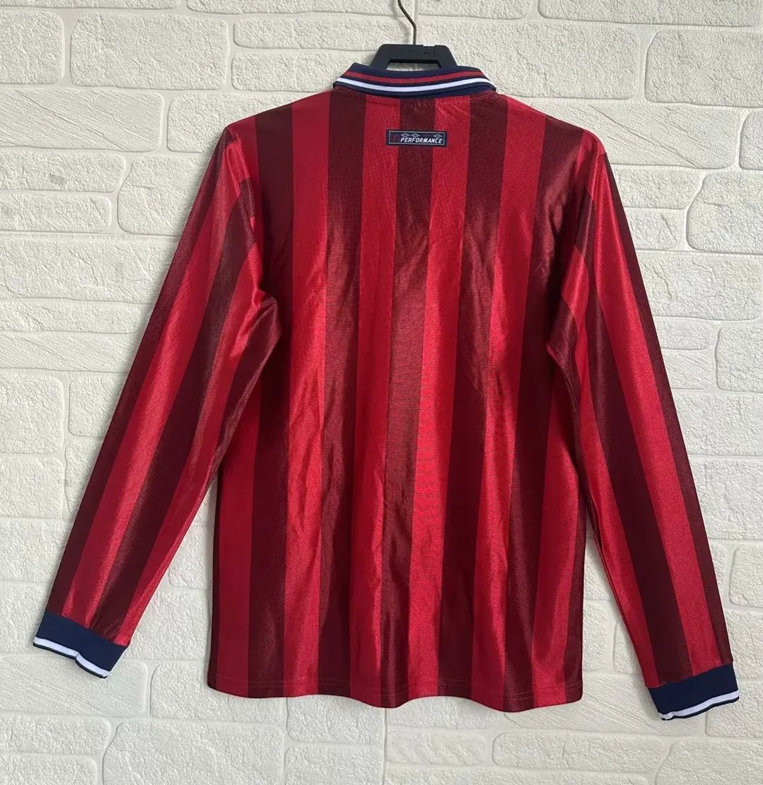 Retro 1998 England Away Long Sleeves Size: S-XXL
