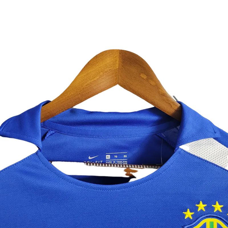 Retro  Brazil 2002 Away Blue 3