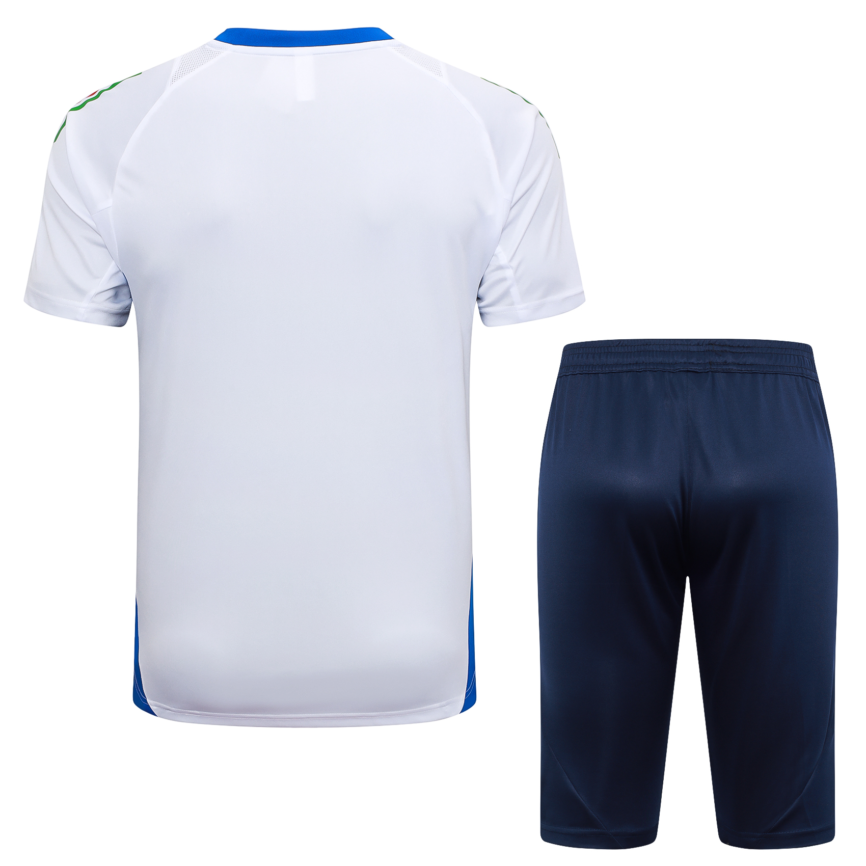 Italy 2425 short sleeve white (with cropped trousers) Traing Suit