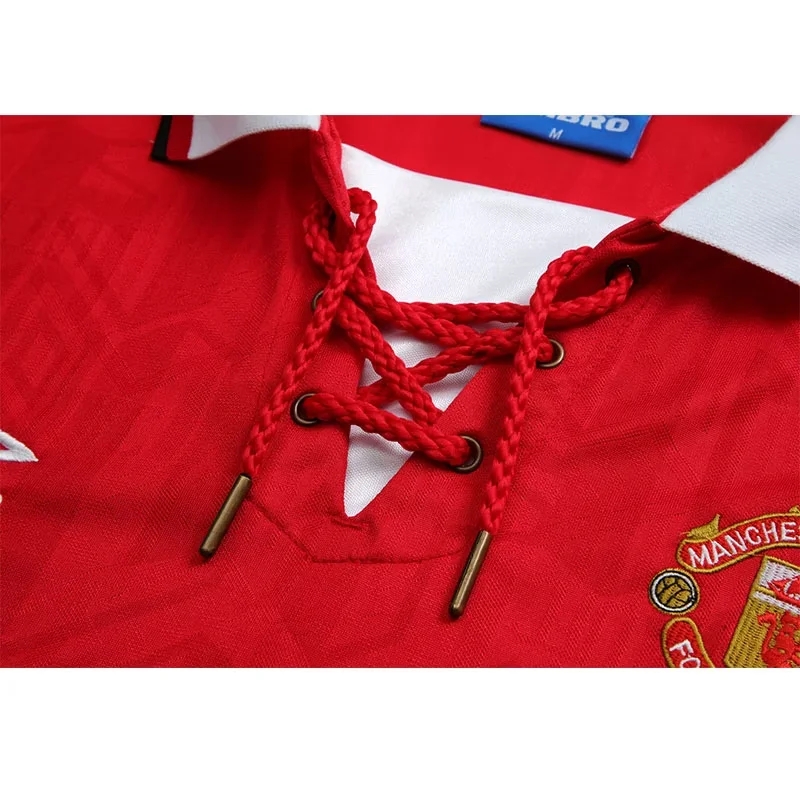 Retro Manchester United 1992-93 Home With Pacthes