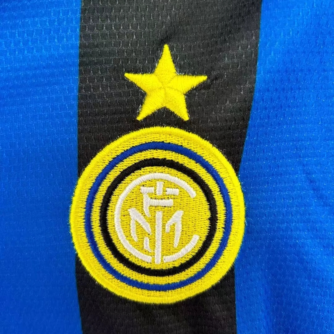 Retro  Inter Milan 1998/99 Home Long Sleeves Blue/Black 3