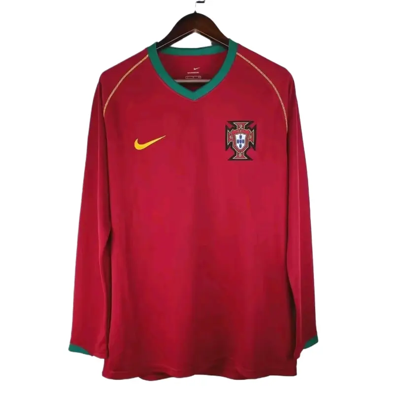 Retro Portugal 2006 Home Long Sleeves Red