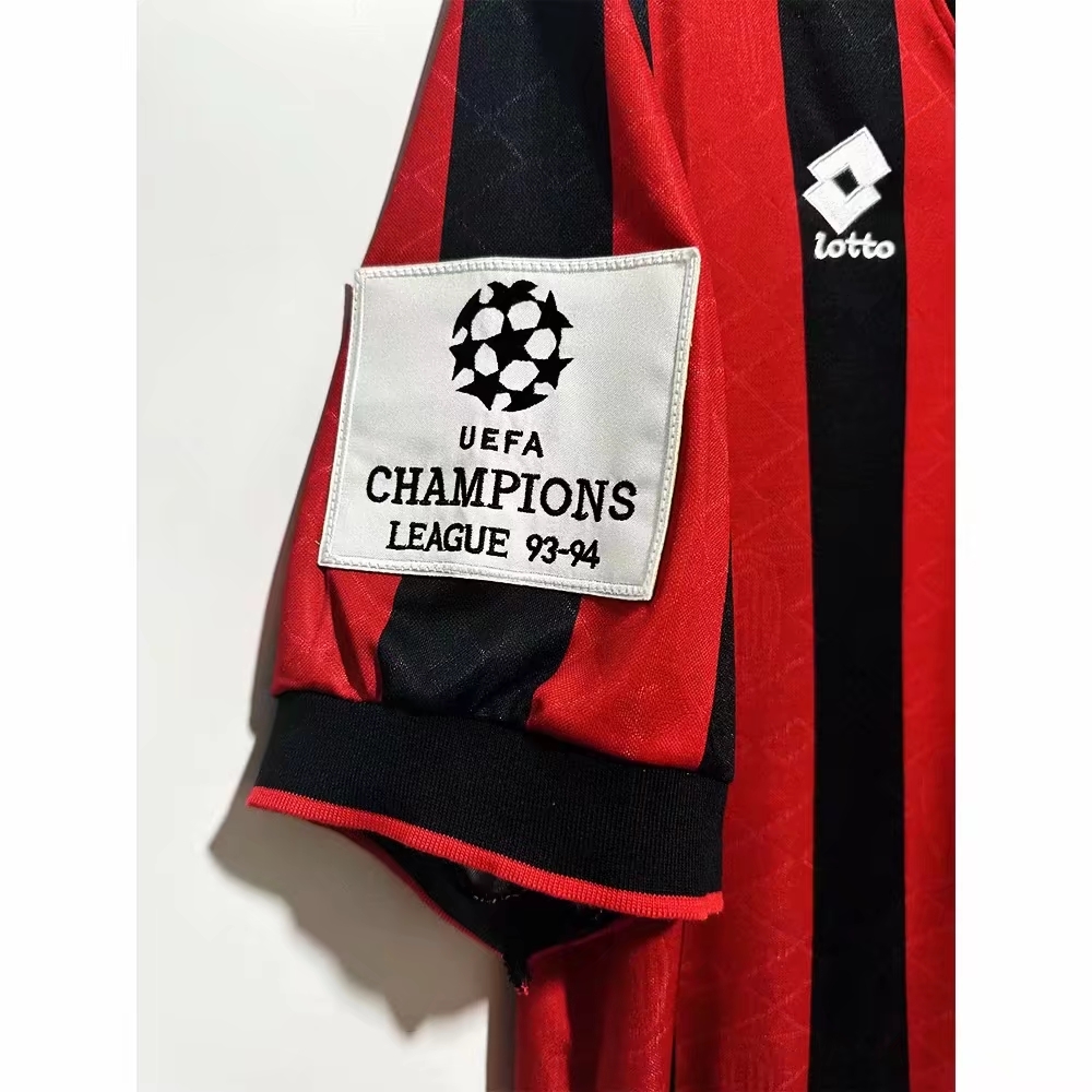 Retro 93/94 AC Milan Home UCL 3