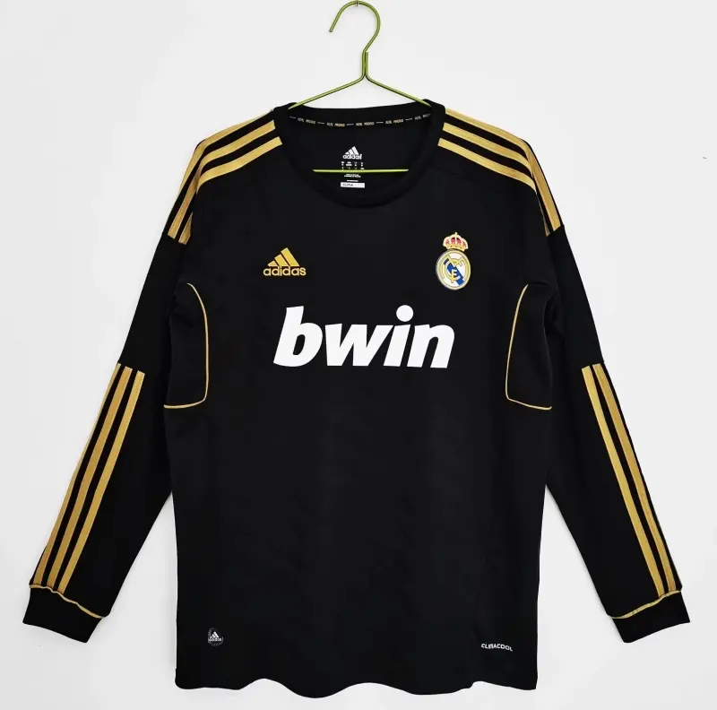 Retro Real Madrid 11/12 Away Black Long Sleeves
