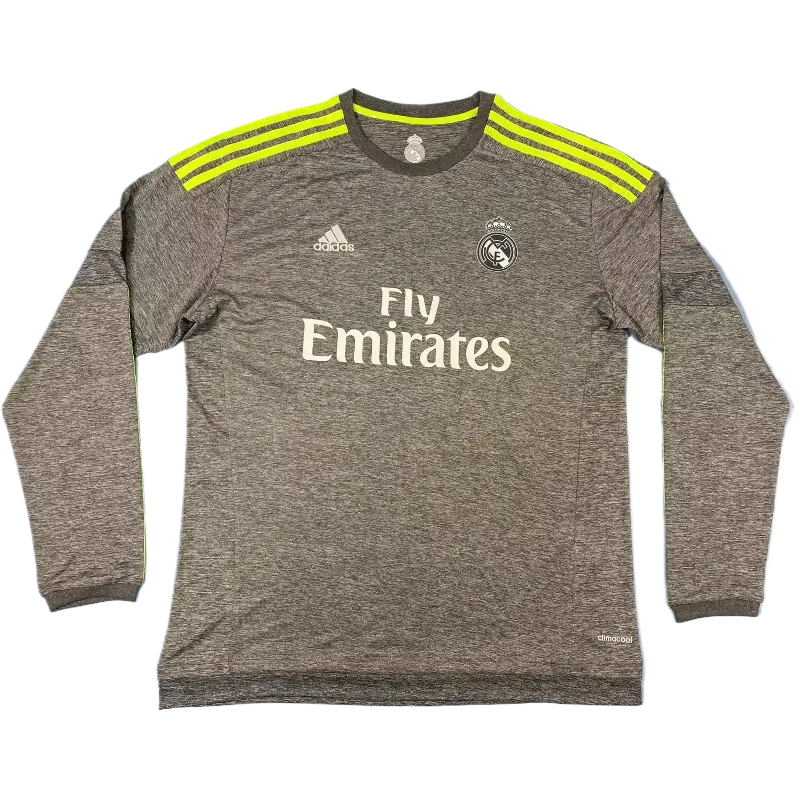 Retro Real Madrid 15/16 Away Gray Long Sleeves