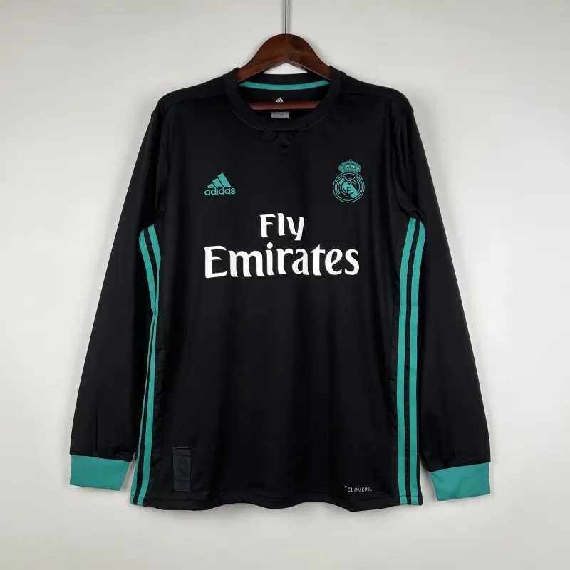 Retro Real Madrid 17/18 Away Black Long Sleeves