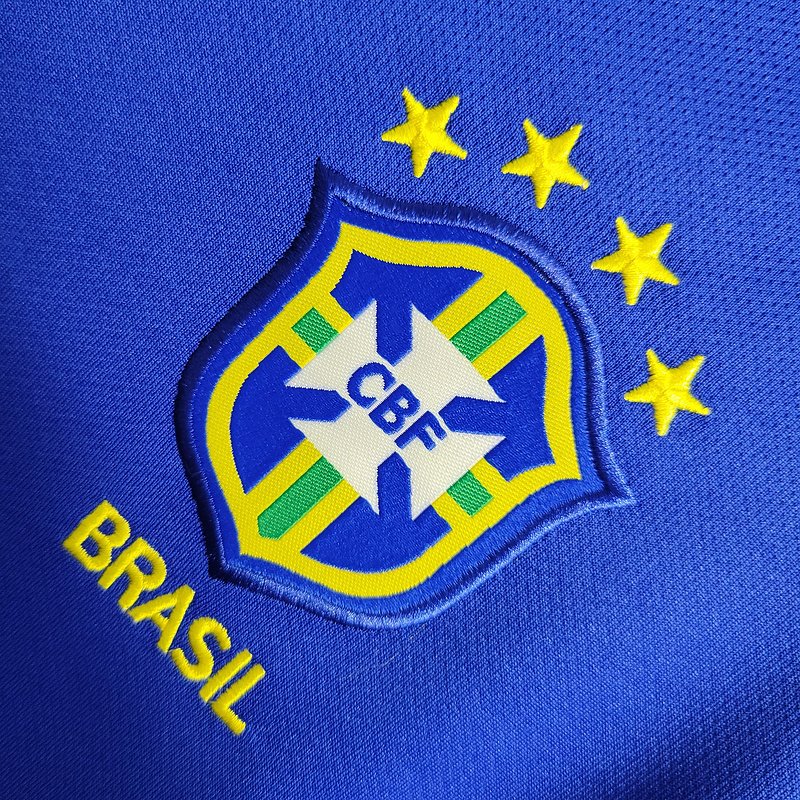 Retro  Brazil 2002 Away Blue 4