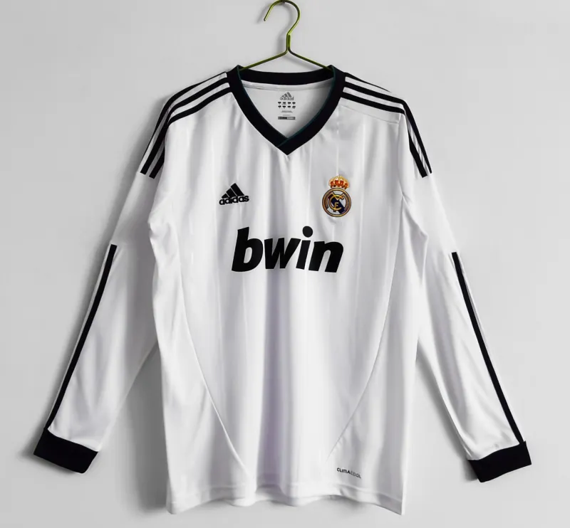 Retro Real Madrid 12/13 Home White Long Sleeves