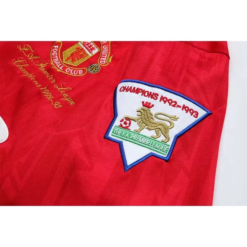 Retro Manchester United 1992-93 Home With Pacthes Long Sleeves