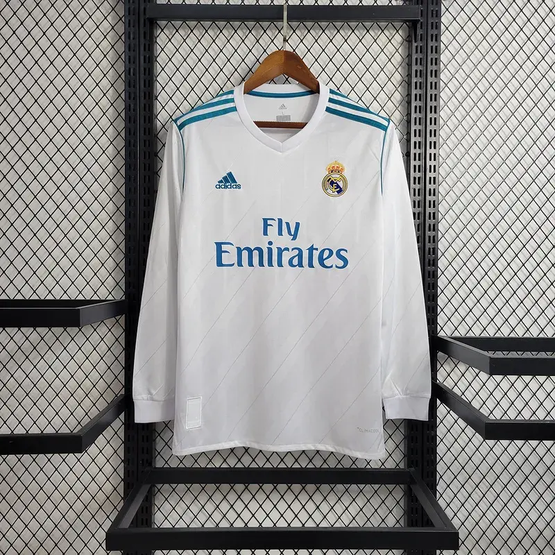 Retro Real Madrid 17/18 Home Long Sleeves