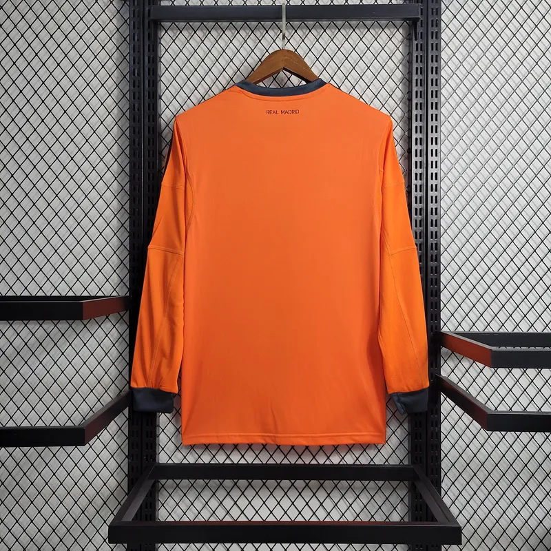 Retro  Real M&alpha;drid 13/14 Third Long Sleeves Orange 3