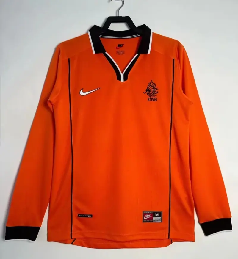Retro 1998 Netherlands Home Kit Long Sleeves S-XXL