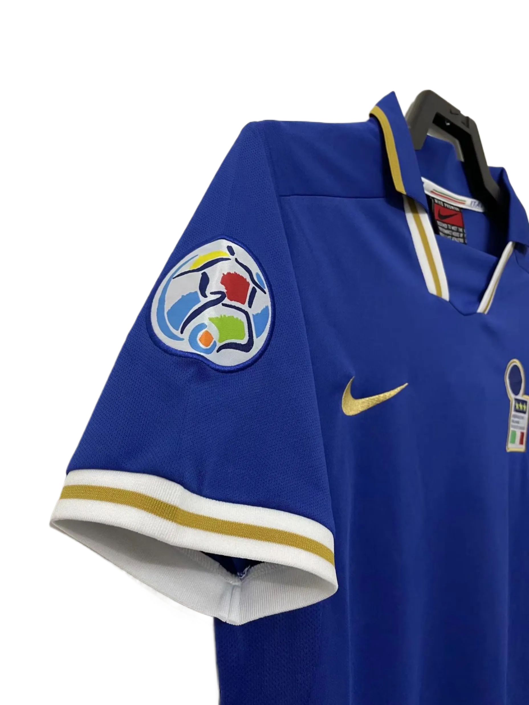 Retro Italy 1996 Home Blue with badges 3
