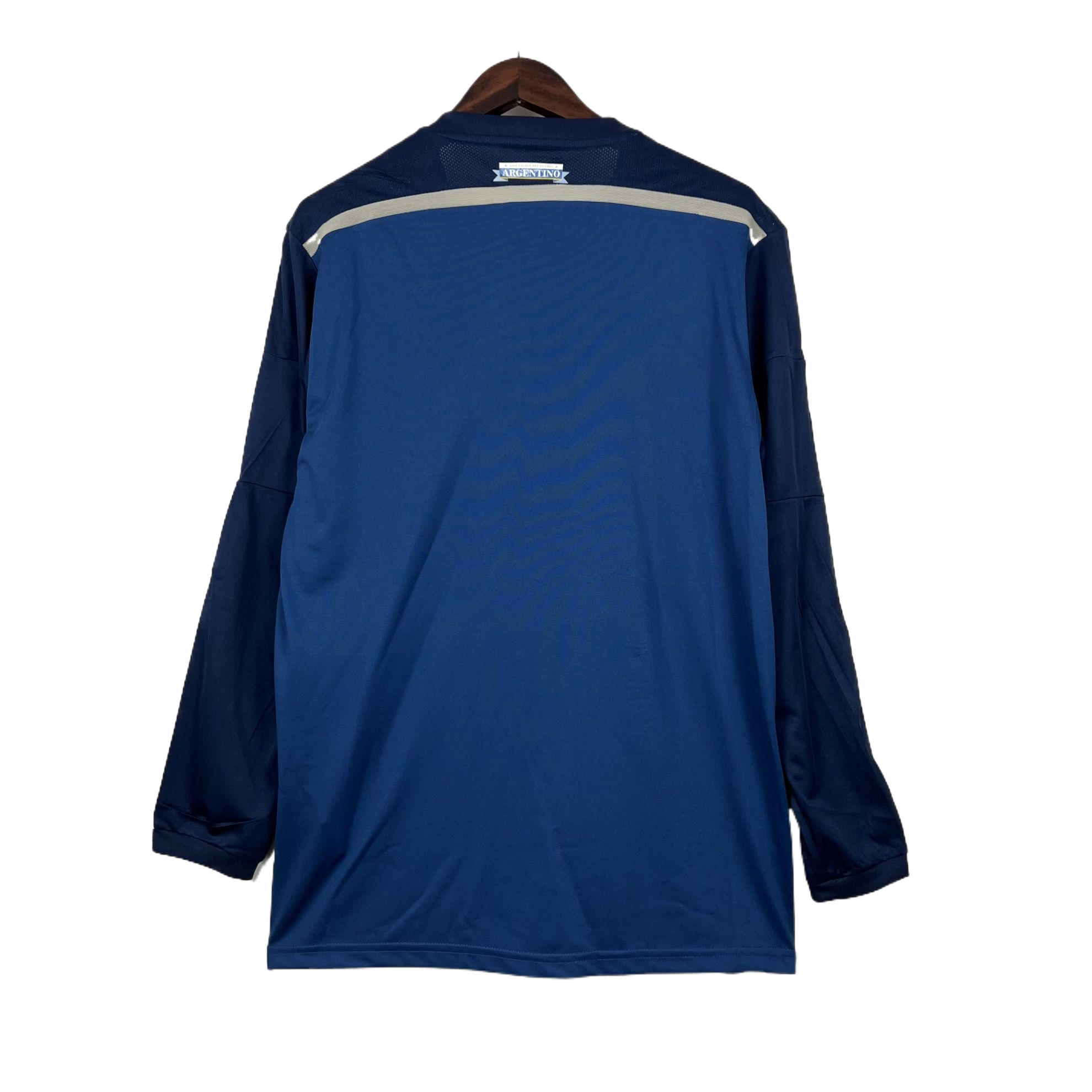 Retro Argentina 2014 Away Final Long Sleeves 3