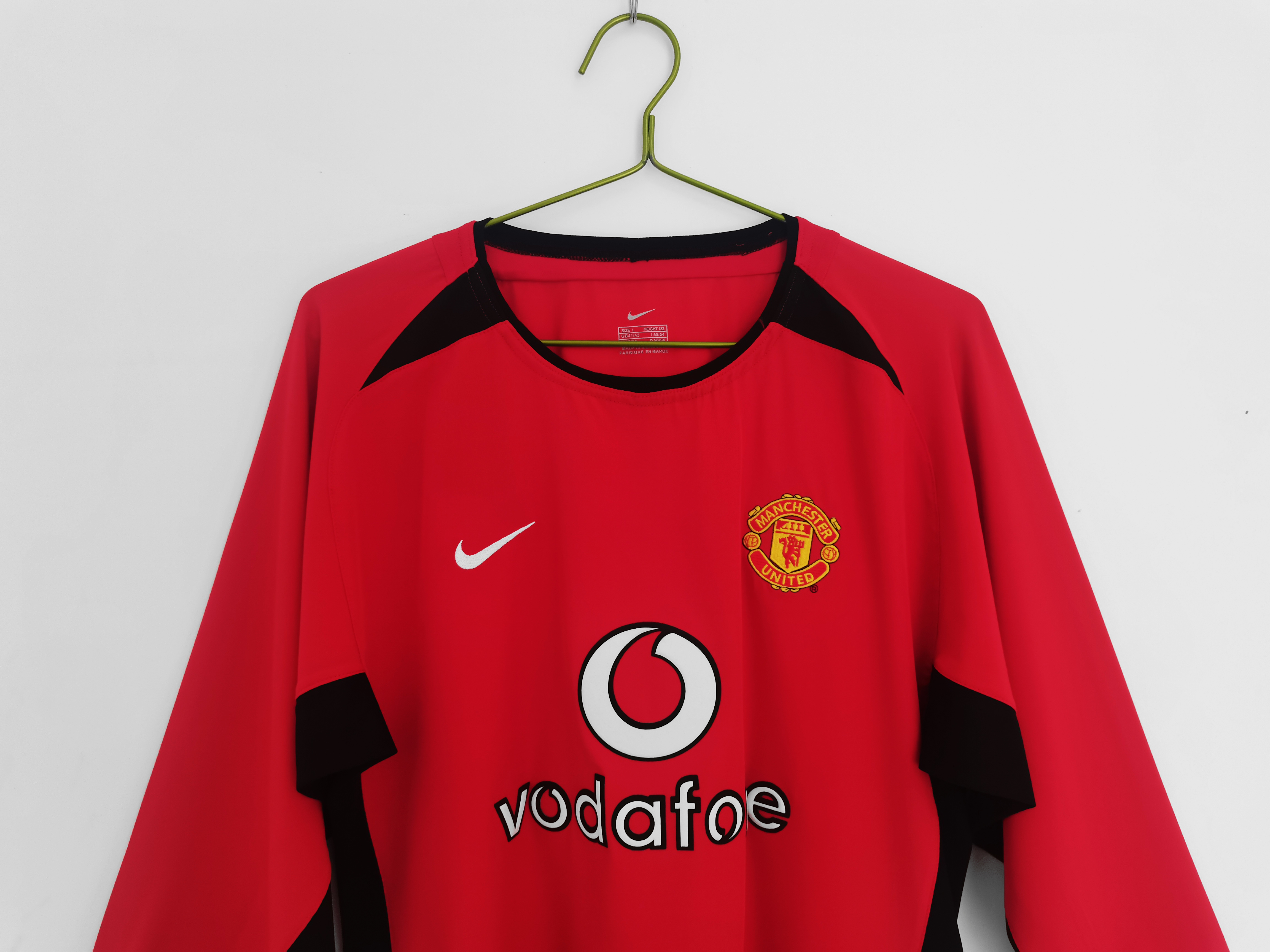 Retro  Manchester United 2002/04 Home Red Long Sleeves 3