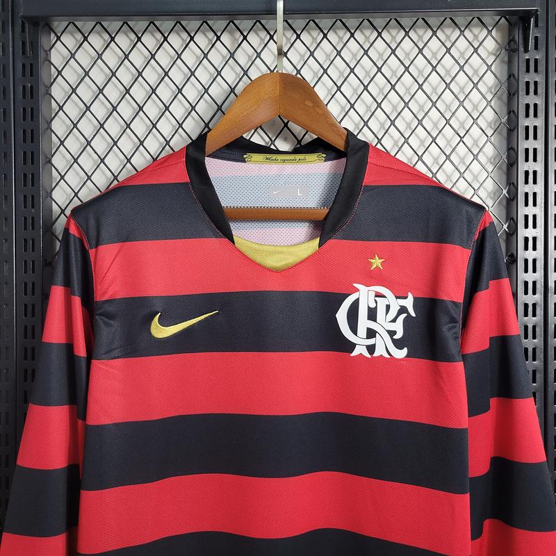 Retro  2008-09 Flamengo Home Long Sleeves 3