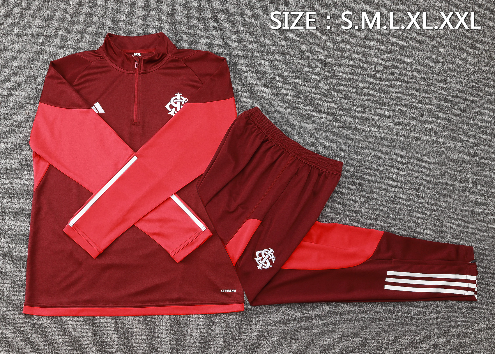 SC Internacional halfl zipper training suit B844