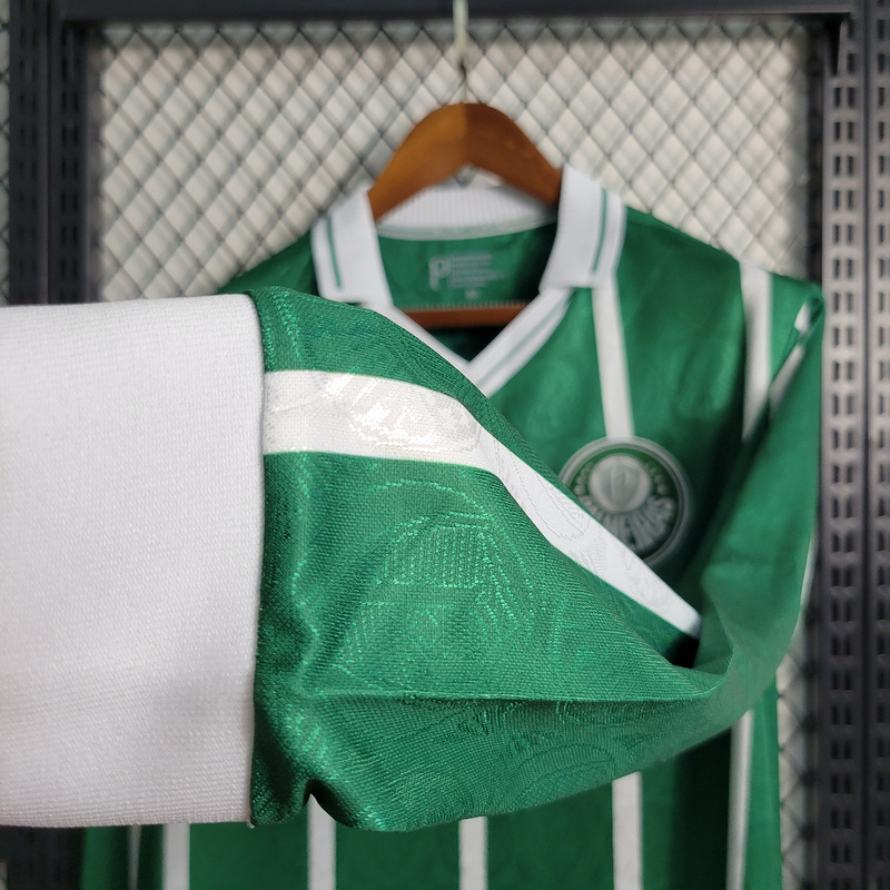 Retro  Palmeiras 1993 Home Green Long Sleeves 3