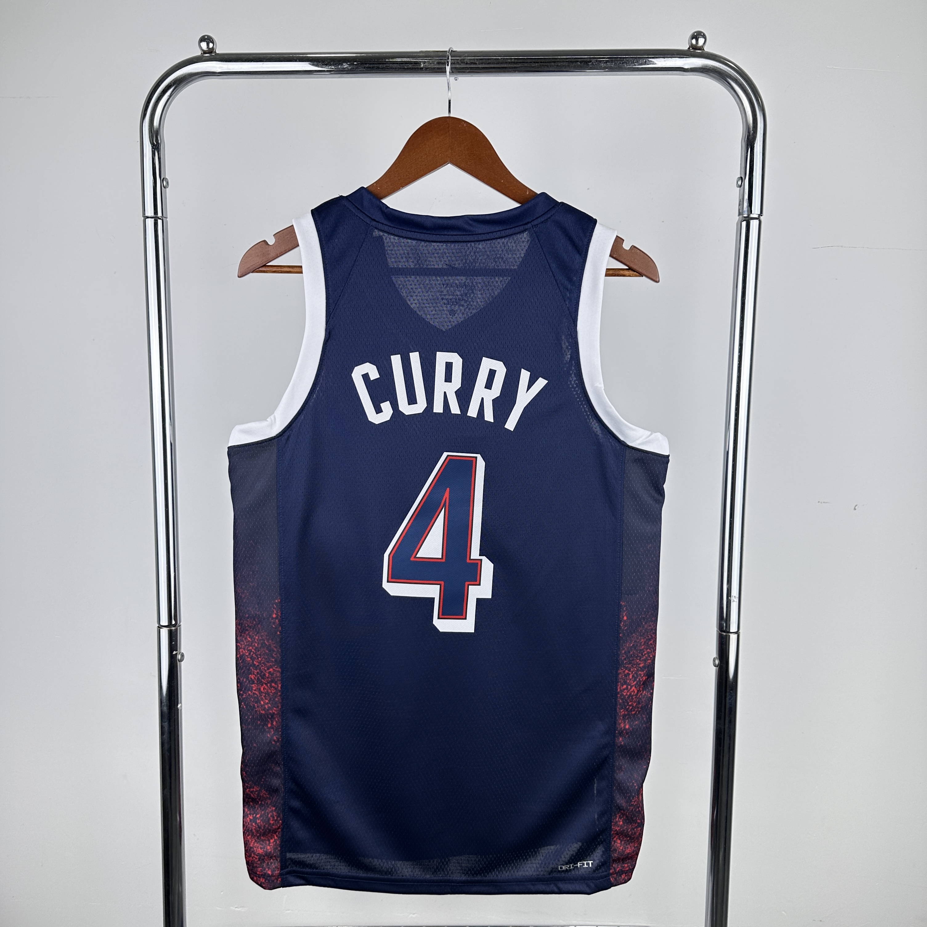 2024 Olympic Basketball USA Blue No.4 Curry