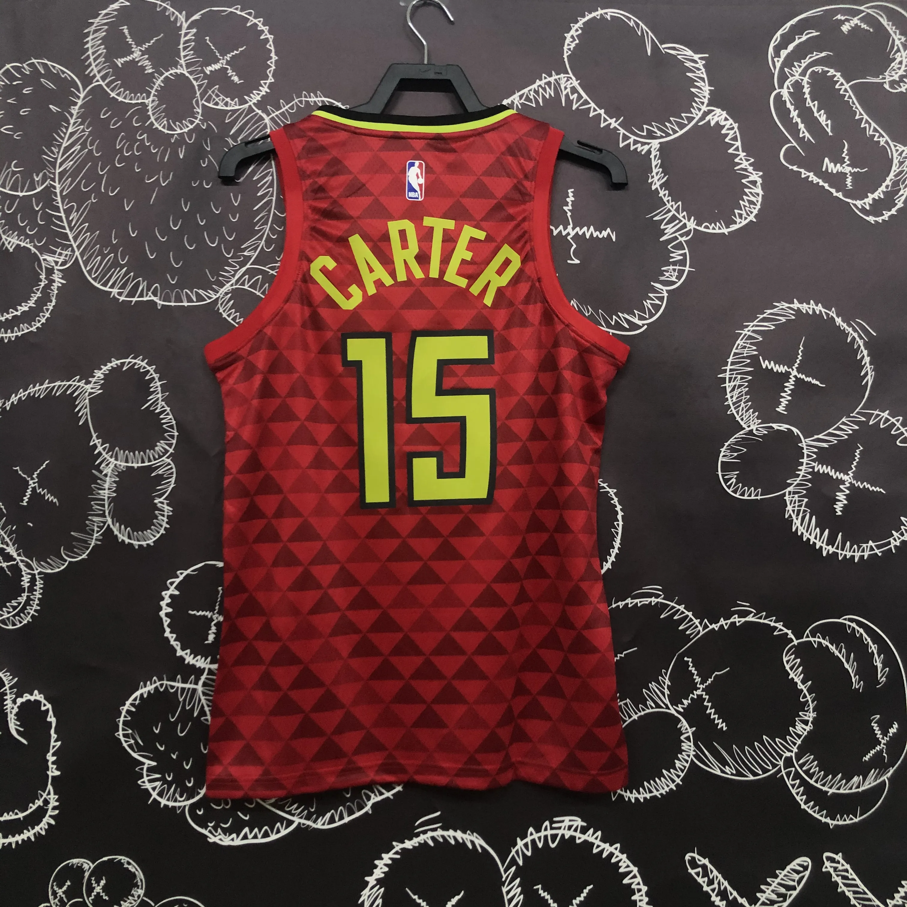 Atlanta Hawks Red Square  #15 Carter