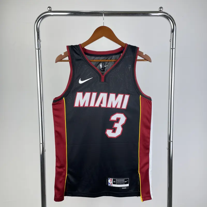 23 Season Miami Heat Black Jersey No.3 Wade